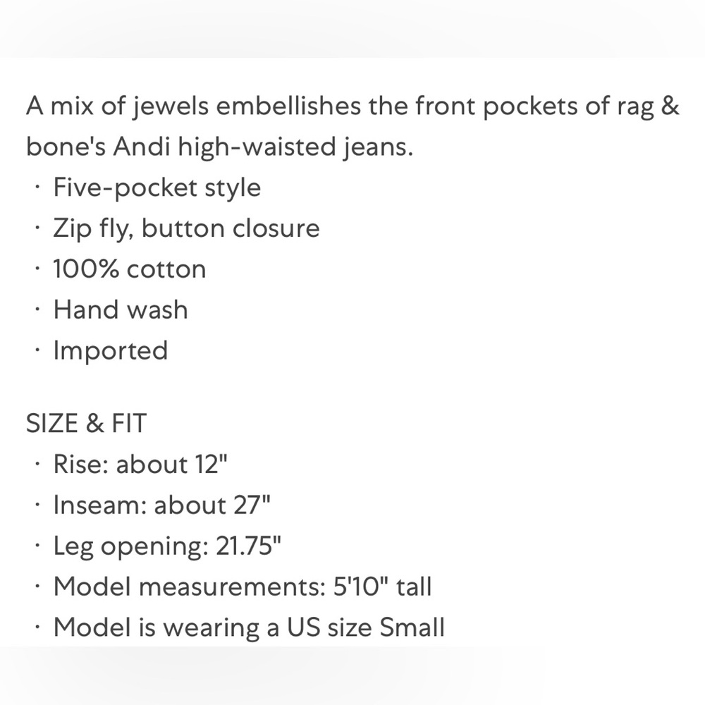 Rag & Bone Andi Embellished Wide-Leg Jeans - Picture 8 of 8